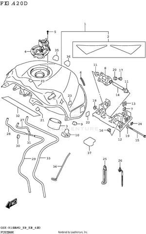 Fuel Tank (gsx-r1000rza:(e03,e28)) Schematic