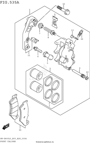 Front Caliper Schematic