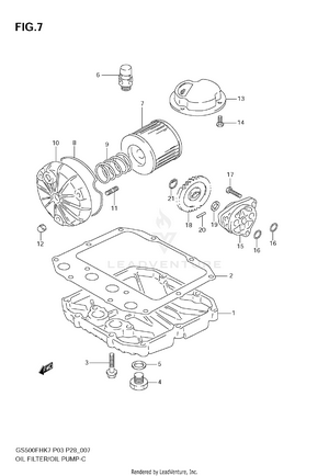 Oil Filter - Oil Pump Schematic