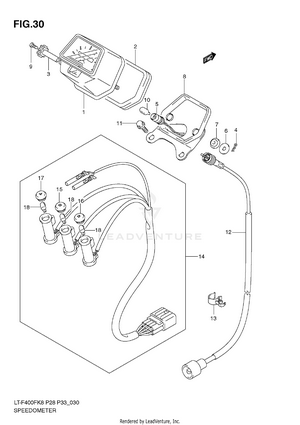 Speedometer (model K8/k9) Schematic