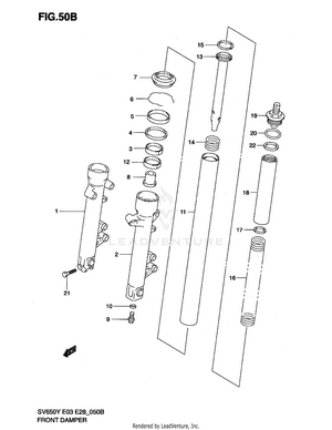 Front Fork Damper (model K2) Schematic