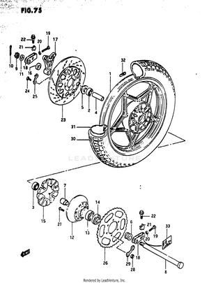 Rear Wheel (model Z) Schematic