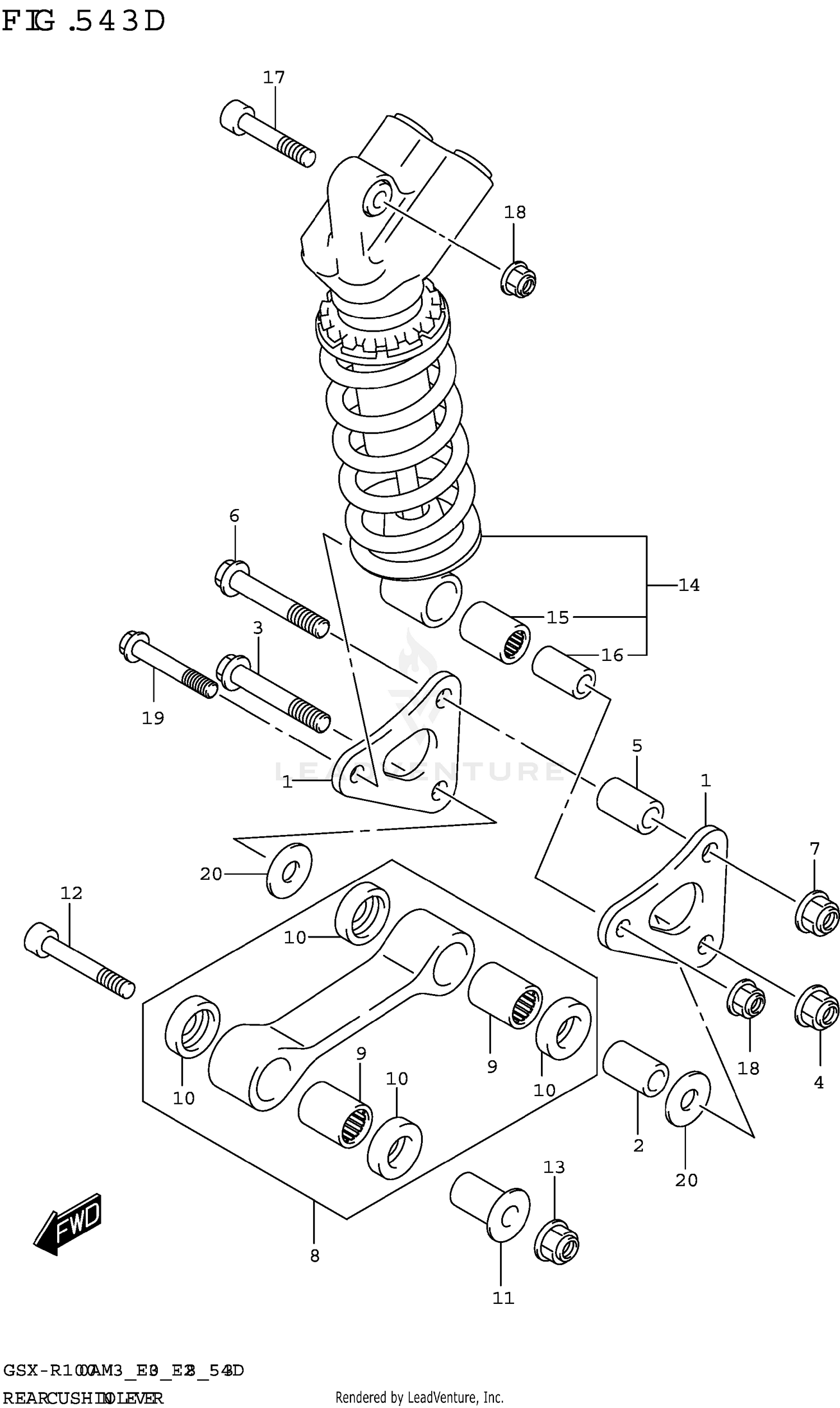 REAR CUSHION LEVER (GSX-R1000RA,GSX-R1000RZA)