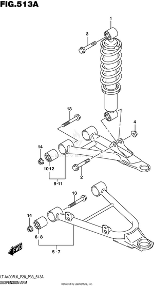 Suspension Arm (lt-a400fl6 P28) Schematic