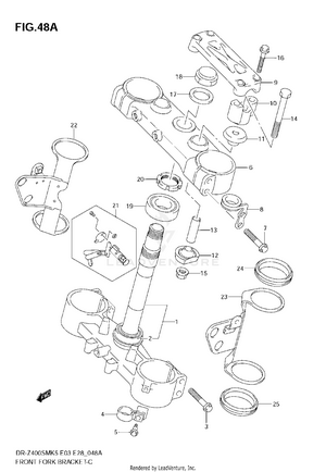 Front Fork Bracket (model K7/k8) Schematic