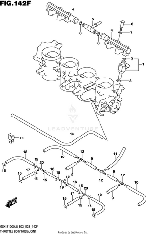 Throttle Body Hose/joint (gsx-s1000zl8 E33) Schematic