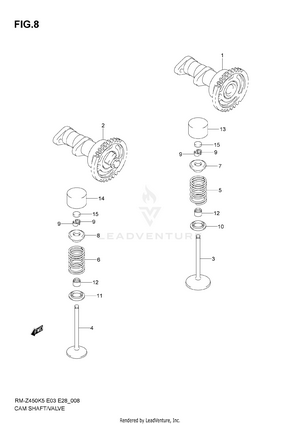Camshaft - Valve Schematic