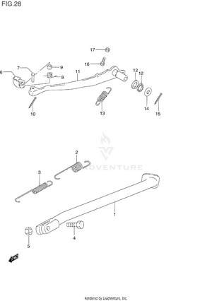 Stand - Rear Brake Schematic