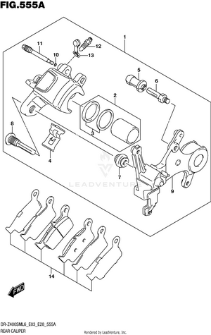 Rear Caliper Schematic