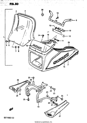 Cowling (gs1100esd) Schematic