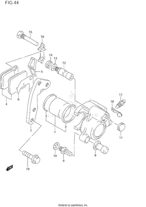 Front Caliper Schematic