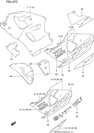 Under Cowling Body (model Y) Schematic