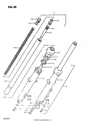 Front Fork (gs250tx) Schematic