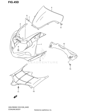 Cowling Body (gsx-r600zk3) Schematic