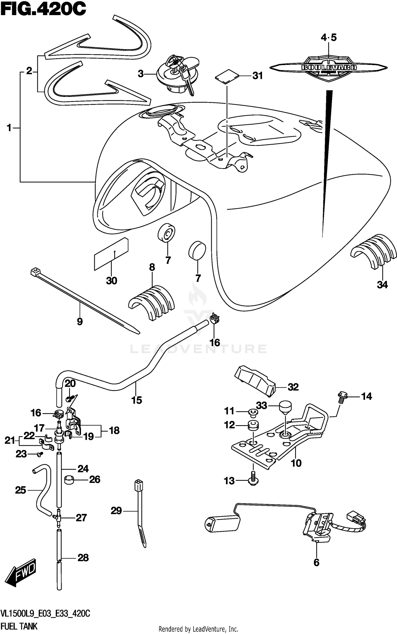 FUEL TANK (VL1500TL9 E03)