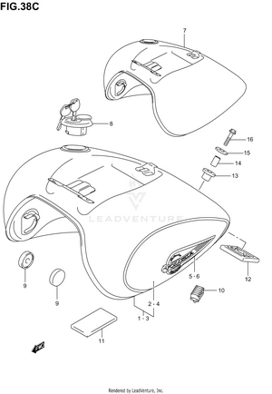 Fuel Tank (model K4) Schematic