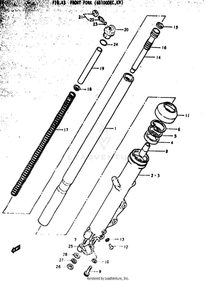 Front Fork (gs1000ec Schematic