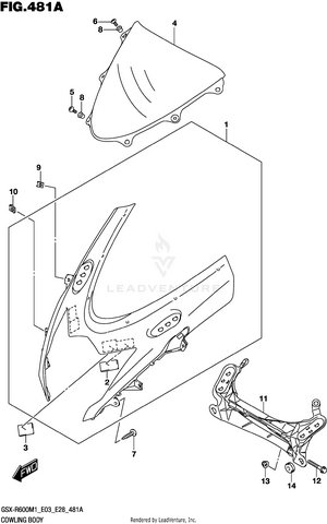 Cowling Body (gsx-r600z) Schematic