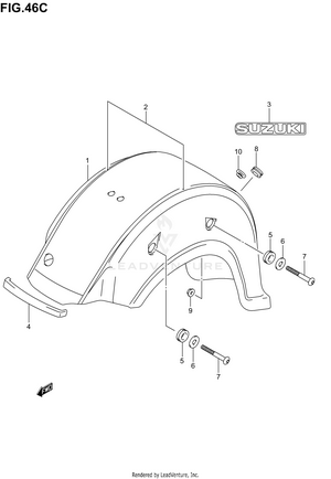 Rear Fender (vl800k4) Schematic