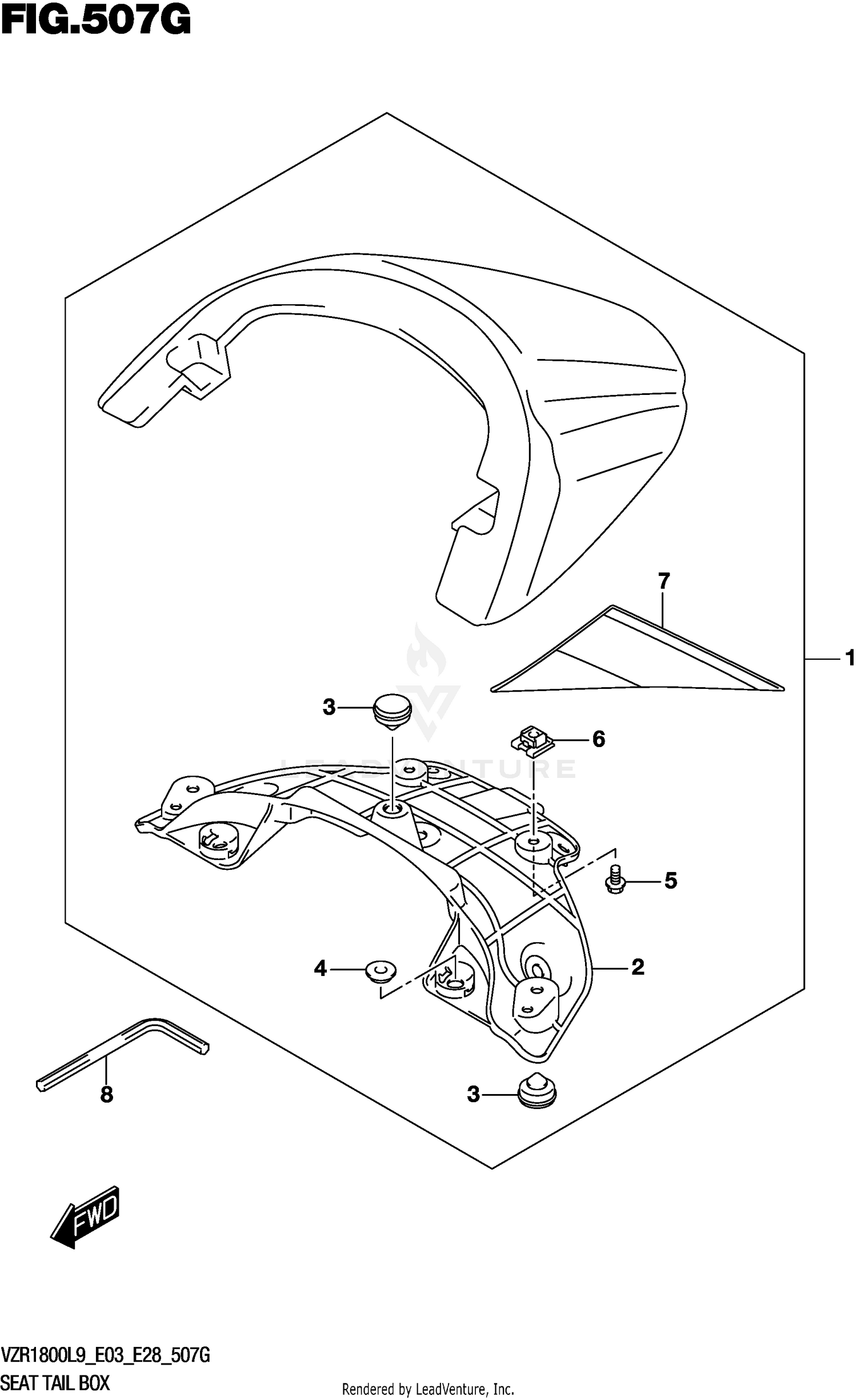 SEAT TAIL BOX (VZR1800BZL9 E33) (AV4)
