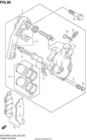 Front Caliper Schematic
