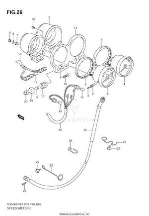Speedometer - Tachometer (gs500h E28, E95) Schematic