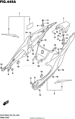 Frame Cover (gsx-r1000l8 E03) Schematic