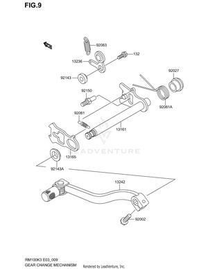 Gear Change Mechanism Schematic