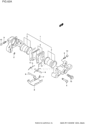 Rear Caliper (model S/t/v/w) Schematic