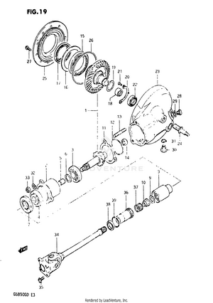 Propeller Shaft-final Drive Gear Schematic