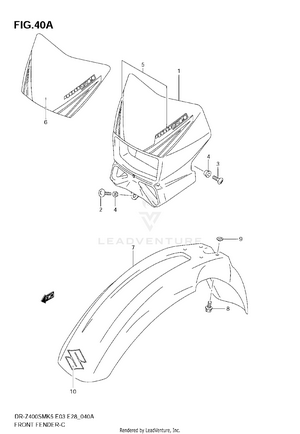 Front Fender (model K6) Schematic
