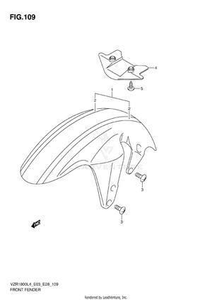 Front Fender (vzr1800zl4 E03) Schematic