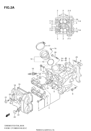 Front Cylinder Head (model K7) Schematic