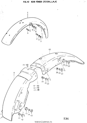 Rear Fender (tc125k Schematic