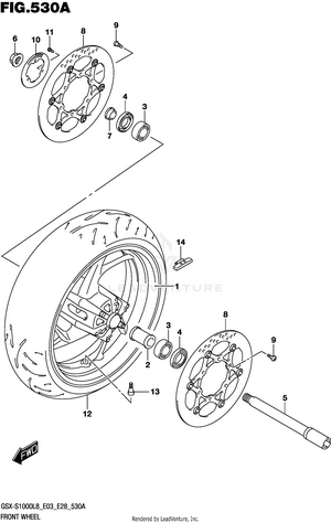 Front Wheel (gsx-s1000al8 E03) Schematic