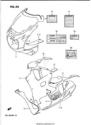 Cowling Body (model N N67 Schematic
