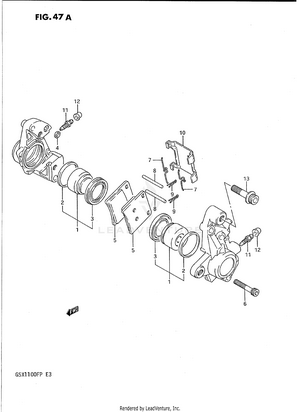 Front Calipers (model K/l/m/n) Schematic