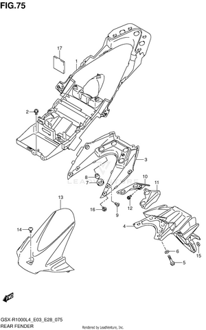 Rear Fender (gsx-r1000l4 E33) Schematic