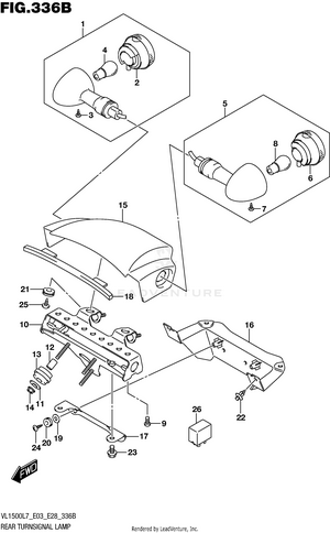 Rear Turnsignal Lamp (vl1500bl7 E28) Schematic