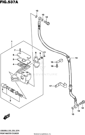 Front Master Cylinder Schematic