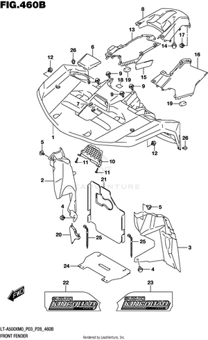Front Fender (lt-a500xm0 P28) Schematic
