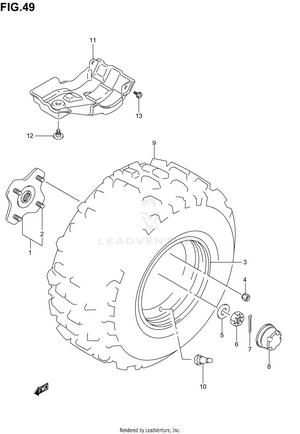 Left Rear Wheel Schematic