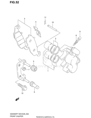 Front Caliper Schematic