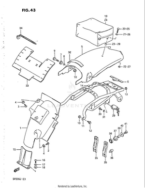 Rear Fender Schematic