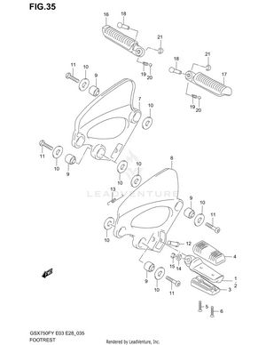 Footrest (model W/x/y) Schematic