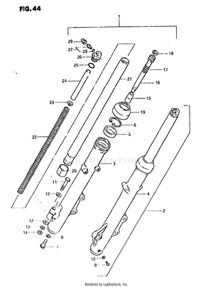 Front Fork (model X) Schematic