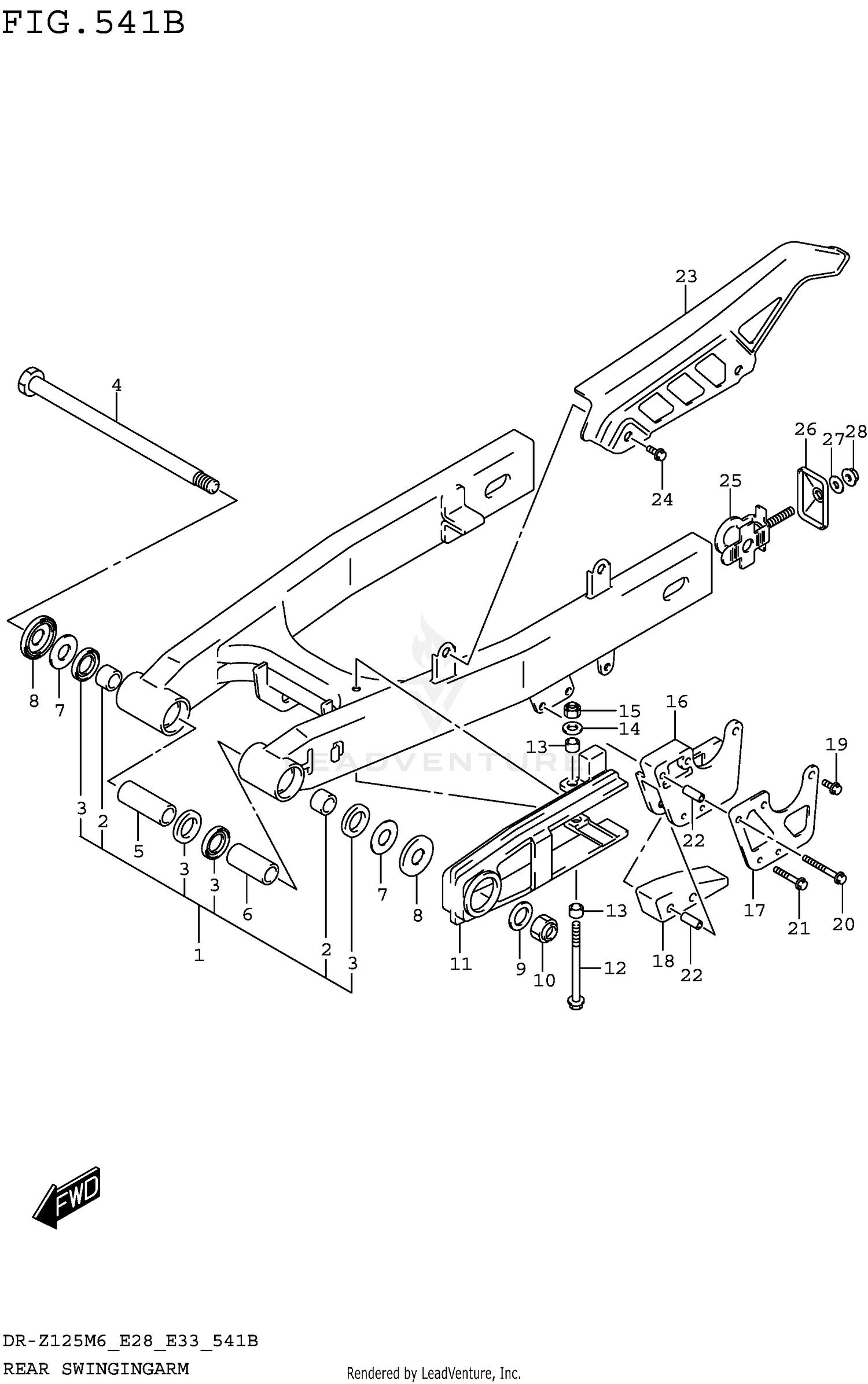 REAR SWINGINGARM (DR-Z125L)