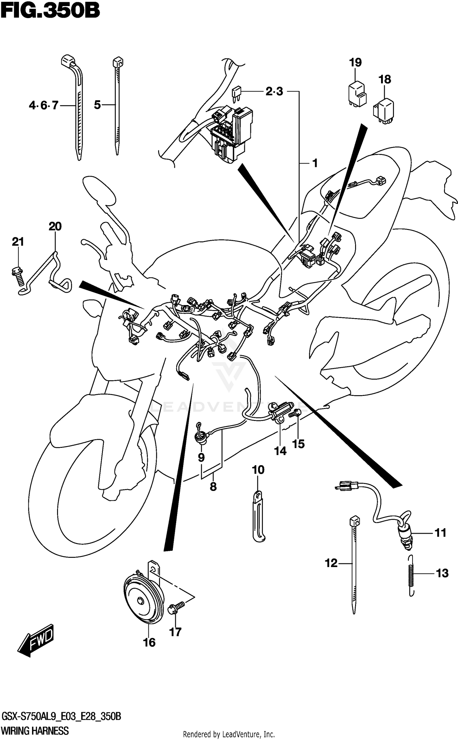 WIRING HARNESS (GSX-S750ZL9 E33)