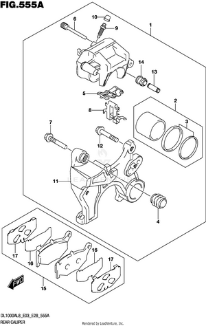 Rear Caliper Schematic