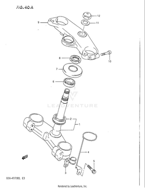 Steering Stem (model L) Schematic